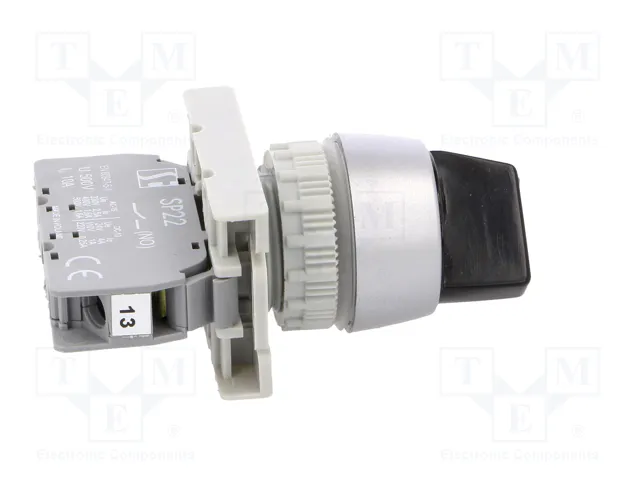 SPAMEL Interruptor Rotativo Negro de 22mm SPAMEL Interruptor Rotativo Negro de 22mm