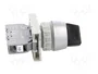 SPAMEL Interruptor Rotativo Negro de 22mm