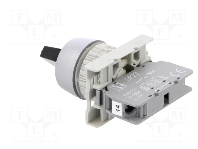 SPAMEL Interruptor Rotativo Negro de 22mm SPAMEL Interruptor Rotativo Negro de 22mm