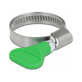 DeLOCK Abrazadera de manguera de mariposa acero inoxidable 400 SS 20 - 35 mm Verde 5 unidades