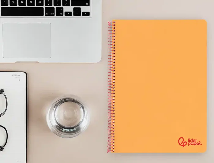 Liderpapel Cuaderno Espiral A4 Wonder Naranja 80 Hojas