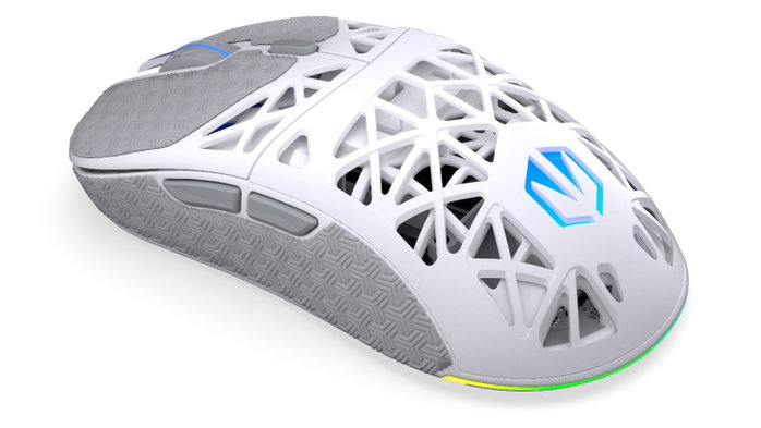Endorfy LIV Plus Wireless Onyx White - Ratón Inalámbrico Gaming Ultraligero con Sensor PixArt PAW3395
