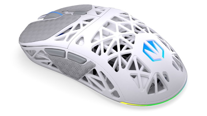 Endorfy LIV Plus Wireless Onyx White - Ratón Inalámbrico Gaming Ultraligero con Sensor PixArt PAW3395