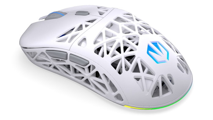 Endorfy LIV Plus Wireless Onyx White - Ratón Inalámbrico Gaming Ultraligero con Sensor PixArt PAW3395