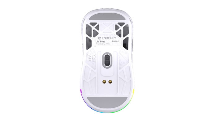 Endorfy LIV Plus Wireless Onyx White - Ratón Inalámbrico Gaming Ultraligero con Sensor PixArt PAW3395