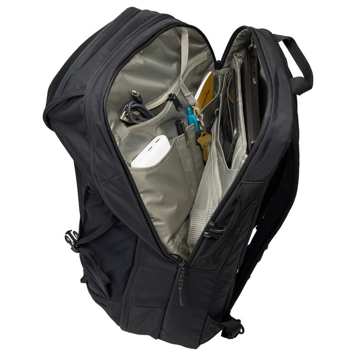 THULE TEBP4416 EnRoute - Mochila Deportiva 30L, Compartimento para Portátil hasta 15.6 pulgadas, Negra, Nylon