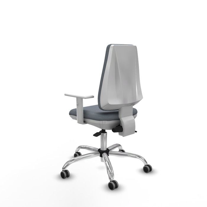 PIQUERAS Y CRESPO Silla de oficina Elche Gris con Mecanismo Asincro y Base Cromada PIQUERAS Y CRESPO Silla de oficina Elche Gris con Mecanismo Asincro y Base Cromada