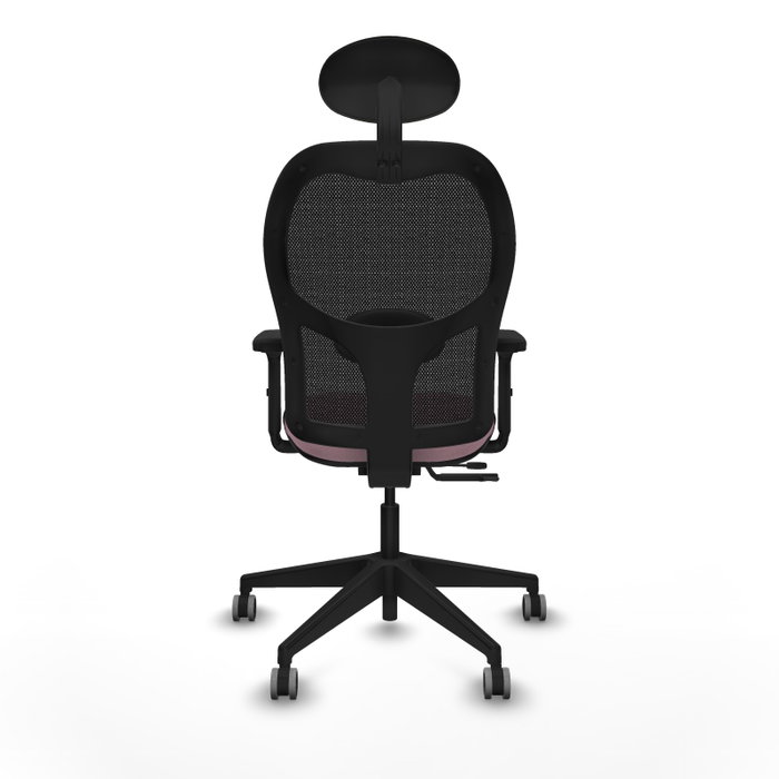 PIQUERAS Y CRESPO Silla de oficina Alocén traslack malla negra Bali rosa PIQUERAS Y CRESPO Silla de oficina Alocén traslack malla negra Bali rosa