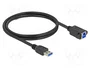DeLOCK Cable USB Tipo-A a USB Tipo-B para instalación 1 m Negro