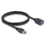 DeLOCK Cable USB Tipo-A a USB Tipo-B para instalación 1 m negro
