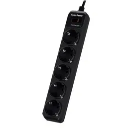 Cyberpower B0520SC0-DE Regleta con 5 Tomas Schuko y 1.8m de Cable Negra