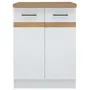 Junona Bajo Gabinete de Cocina 60 cm 2 Puertas Tesca de Trabajo Blanco Brillante JUNONAMB2P60BLPL