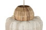 DKD Home Decor Lámpara de Techo Algodón y Seagrass Natural 38x38x52 cm