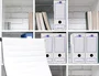 Liderpapel Caja archivo definitivo 104 folio tamaño Folio, Cartón Reciclado 325g/m2, Lomo 100 mm, Blanco, Dimensiones 365x100x251 mm
