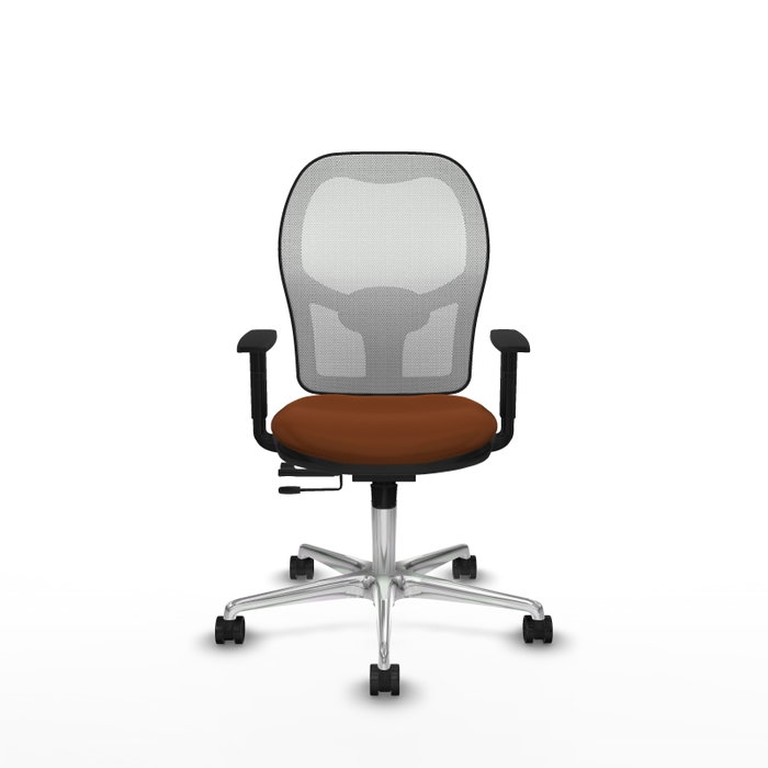 PIQUERAS Y CRESPO Silla de oficina Jorquera con mecanismo Sincro/Traslack Marrón y Blanco PIQUERAS Y CRESPO Silla de oficina Jorquera con mecanismo Sincro/Traslack Marrón y Blanco