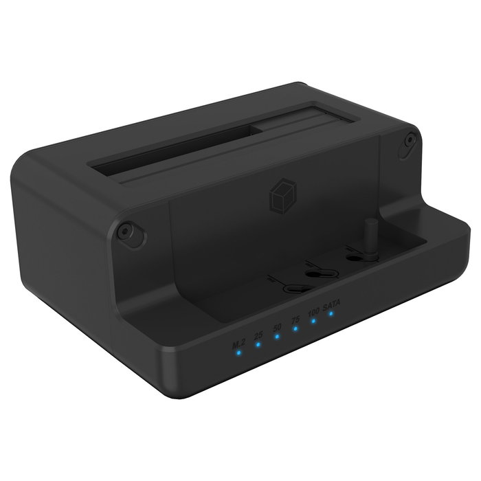 ICY BOX IB-2914MSCL-C31 Docking Station Clonadora para M.2 NVMe SSD y 3.5"/2.5" SATA HDD/SSD, USB-C 10 Gb/s, Plug and Play, Negro