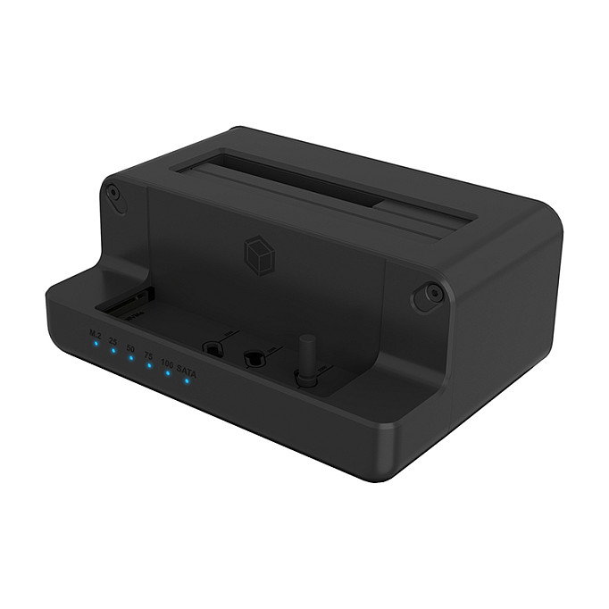 ICY BOX IB-2914MSCL-C31 Docking Station Clonadora para M.2 NVMe SSD y 3.5"/2.5" SATA HDD/SSD, USB-C 10 Gb/s, Plug and Play, Negro
