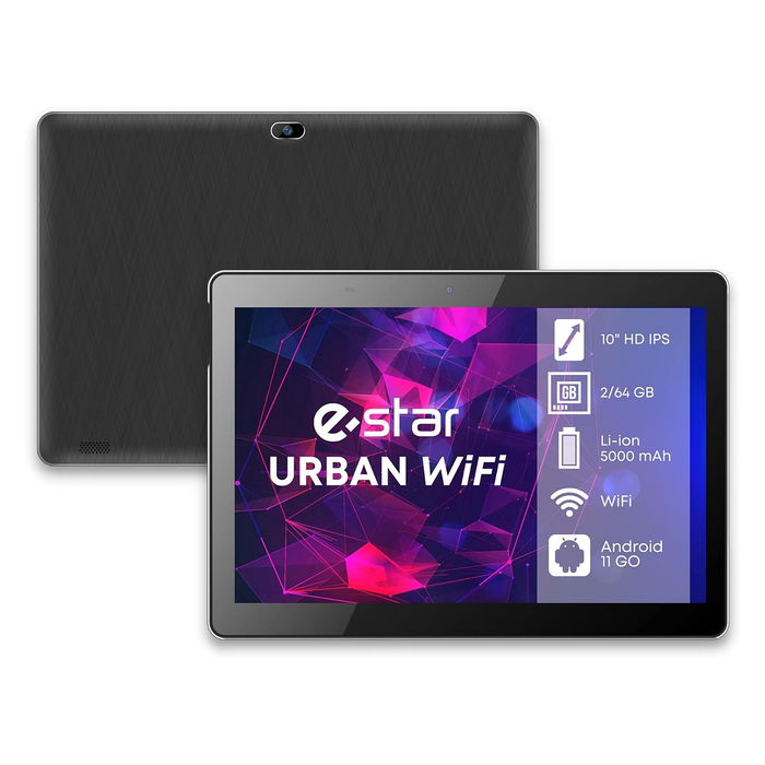 Estar Urban 10 Tablet 10 Pulgadas 2GB RAM 64GB Almacenamiento WiFi Color Negro