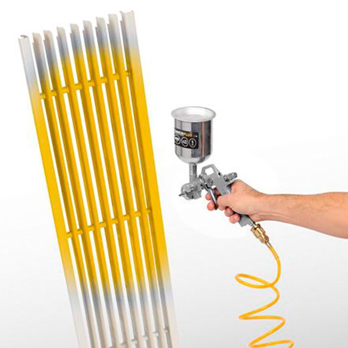 Powerplus Accesorios Compresor Básico, Juego 5 Piezas - Pistola Pintar, Inflar, Espuma, Aire y Manguera 5m, ¼ Pulg Euro