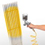 Powerplus Accesorios Compresor Básico, Juego 5 Piezas - Pistola Pintar, Inflar, Espuma, Aire y Manguera 5m, ¼ Pulg Euro