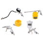 Powerplus Accesorios Compresor Básico, Juego 5 Piezas - Pistola Pintar, Inflar, Espuma, Aire y Manguera 5m, ¼ Pulg Euro