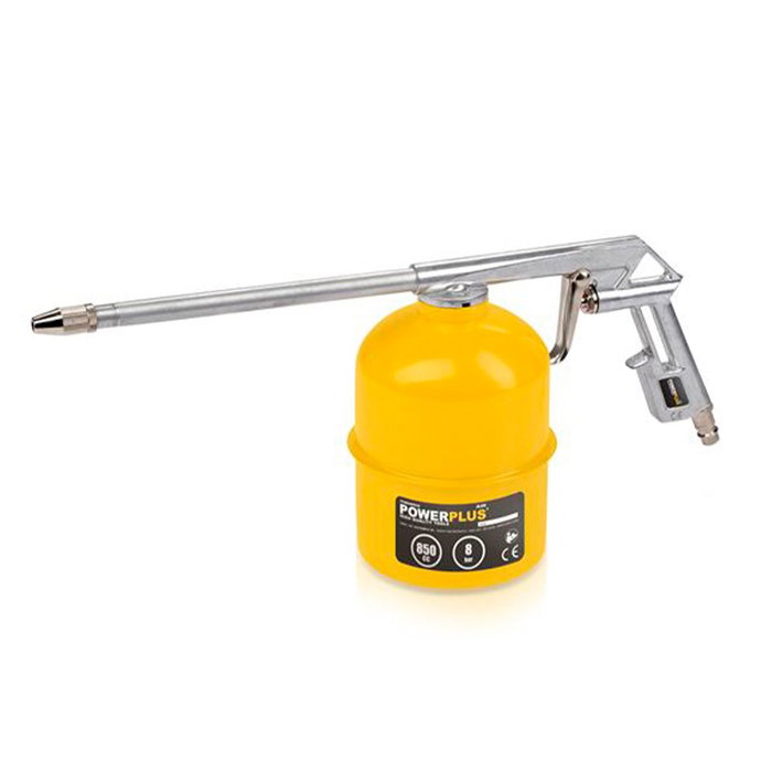 Powerplus Accesorios Compresor Básico, Juego 5 Piezas - Pistola Pintar, Inflar, Espuma, Aire y Manguera 5m, ¼ Pulg Euro