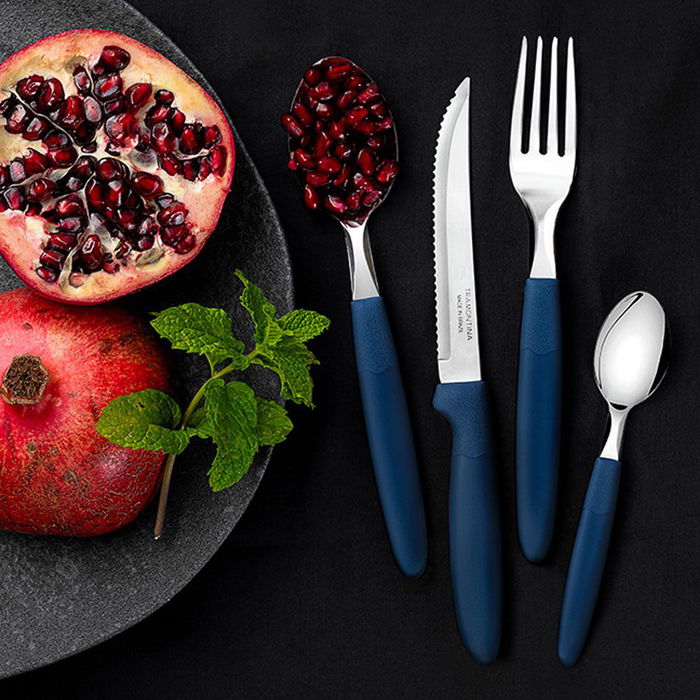 Tramontina Ipanema Cucharas de Té Azules 13,9 cm Acero Inoxidable Polipropileno 3 Unidades