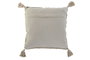DKD Home Decor India 1c24 Cojín Boho 45 x 45 cm Algodón Yute (2 Unidades) Hecho a Mano