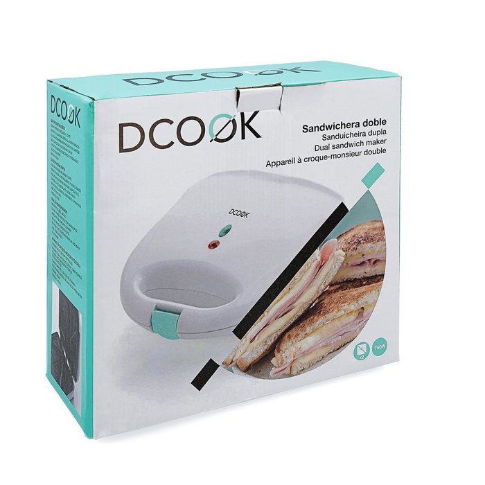 Sandwichera Doble Gallery DCook 750 W - 25x24x9,5 cm (6 Unidades)