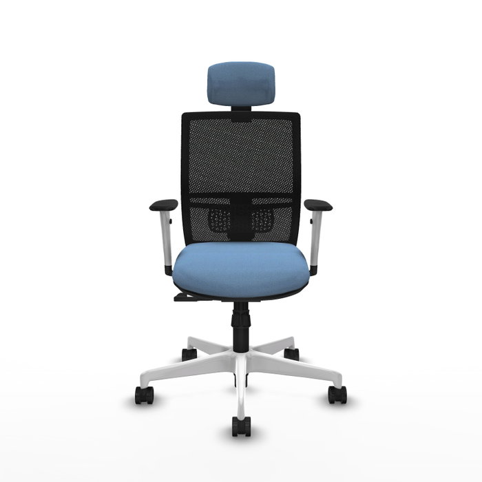 PIQUERAS Y CRESPO Silla de oficina Yunquera con mecanismo Sincro, Azul cielo y Negro PIQUERAS Y CRESPO Silla de oficina Yunquera con mecanismo Sincro, Azul cielo y Negro