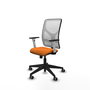PIQUERAS Y CRESPO Silla de oficina Motilla con mecanismo Sincro, Naranja y Blanco