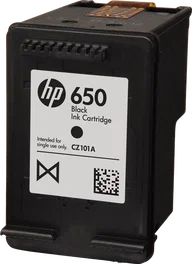 HP Cartucho de tinta negro 650 CZ101AE, 360 páginas