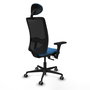PIQUERAS Y CRESPO Silla de oficina Zulema Azul claro y Negro