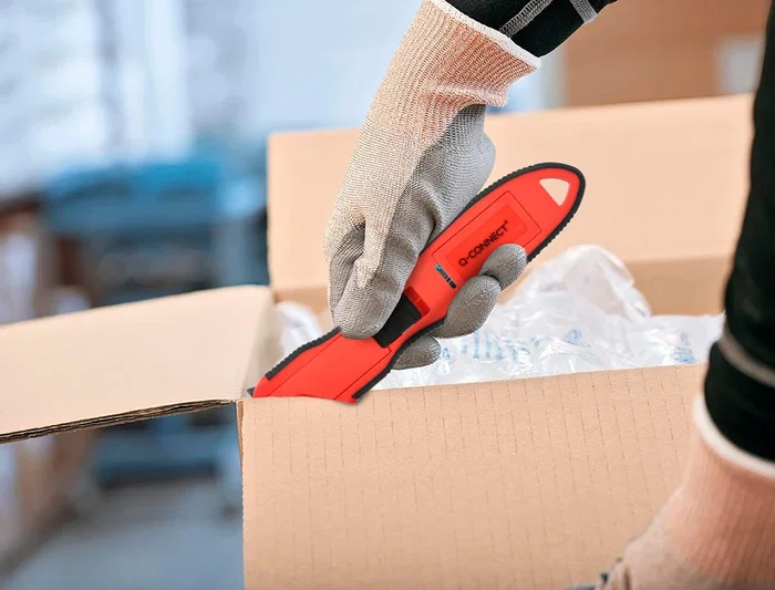 Q-connect xd-g03 Cúter de Seguridad Mango Plástico Ancho Cuchilla 18 mm Blíster 1 Unidad