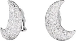 Swarovski Pendientes Sublima Gris con Cierre de Presión