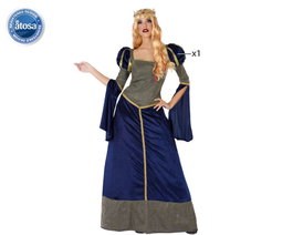 Atosa Disfraz Dama Medieval Mujer Adulto Azul Real XS-S