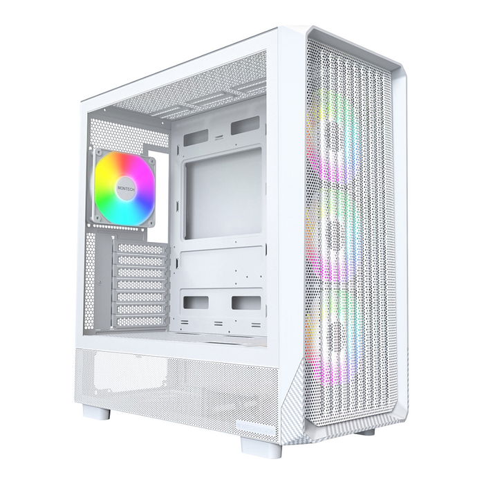 Montech X5 TG Midi Tower Blanco para PC Gaming