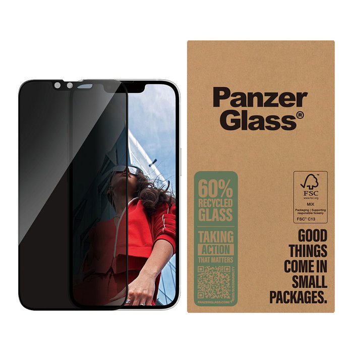 PanzerGlass Privacy UWF para iPhone 16e, 14, 13 y 13 Pro