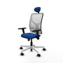 PIQUERAS Y CRESPO Silla de oficina Motilla con mecanismo Sincro, Azul y Blanco