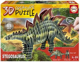 EDUCA BORRAS Creature Puzzle 3D Estegosaurio de 50 a 99 piezas