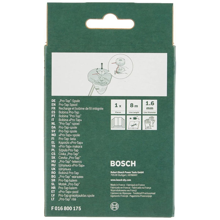 Bosch Recambio de Carrete de Alambre para ART Easytrim y Combitrim, 8 m x 1,6 mm