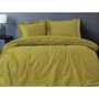 AUCUNE Juego de cama de algodón satén Verde (1 funda nórdica 220x240 cm + 2 fundas de almohada 60x60 cm)