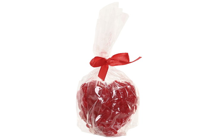 DKD Home Decor Vela de Cera con Forma de Corazón, Rojo