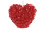 DKD Home Decor Vela de Cera con Forma de Corazón, Rojo