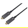 EQUIP Cable USB-C 119462 Macho a Macho 10m 3A 60W 4K/60Hz Negro USB 3.2 Gen 2 DisplayPort Negro