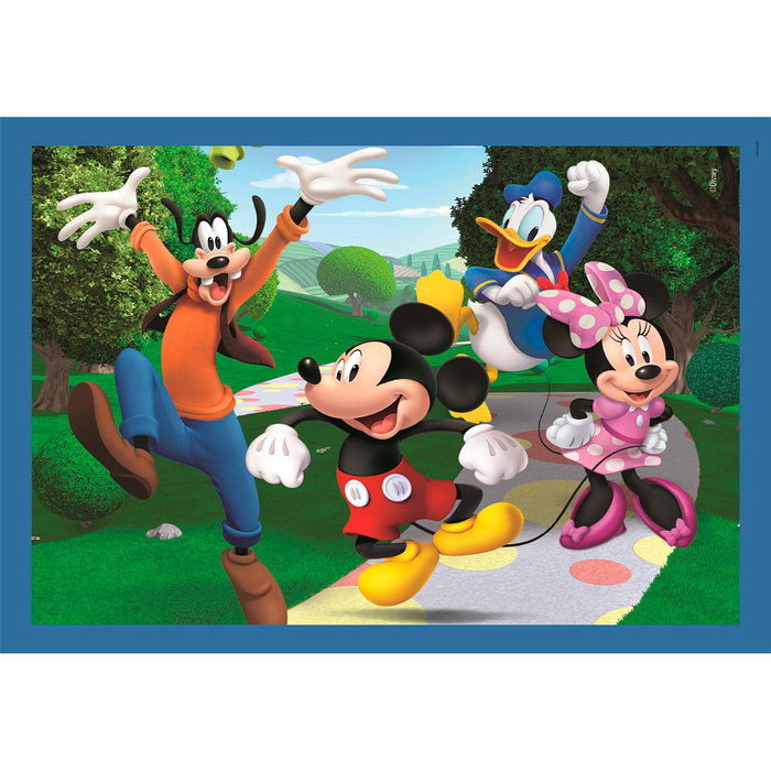 Clementoni 21755 - Puzzle Pro 4 en 1 Disney La Casa de Mickey Mouse - 12, 16, 20 y 24 Piezas Progresivas - A Partir de 3 Años