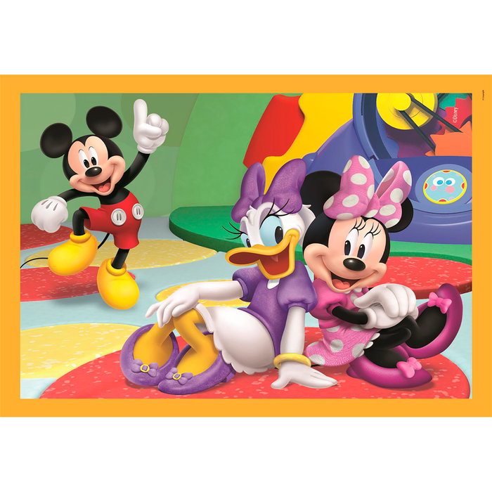 Clementoni 21755 - Puzzle Pro 4 en 1 Disney La Casa de Mickey Mouse - 12, 16, 20 y 24 Piezas Progresivas - A Partir de 3 Años