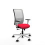 PIQUERAS Y CRESPO Silla de oficina Zulema con mecanismo Sincro, Rojo y Blanco