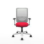 PIQUERAS Y CRESPO Silla de oficina Zulema con mecanismo Sincro, Rojo y Blanco