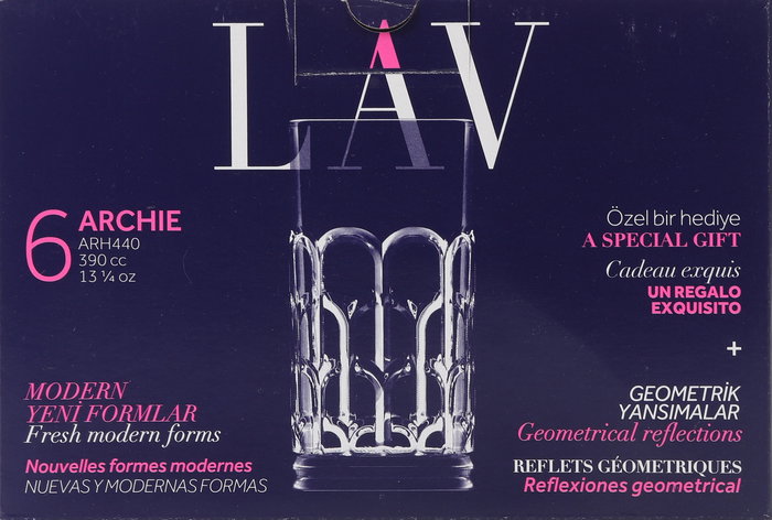 LAV Set 6 Vasos "Archie" 390 cc (4 Cajas)